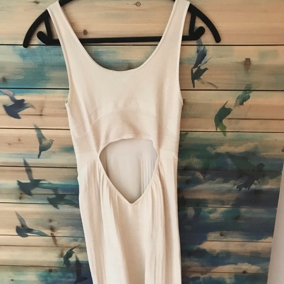 Arden B Cream Texture Tank Dress Open Back  Mini. Never Worn  Size M/L - Picture 4 of 6